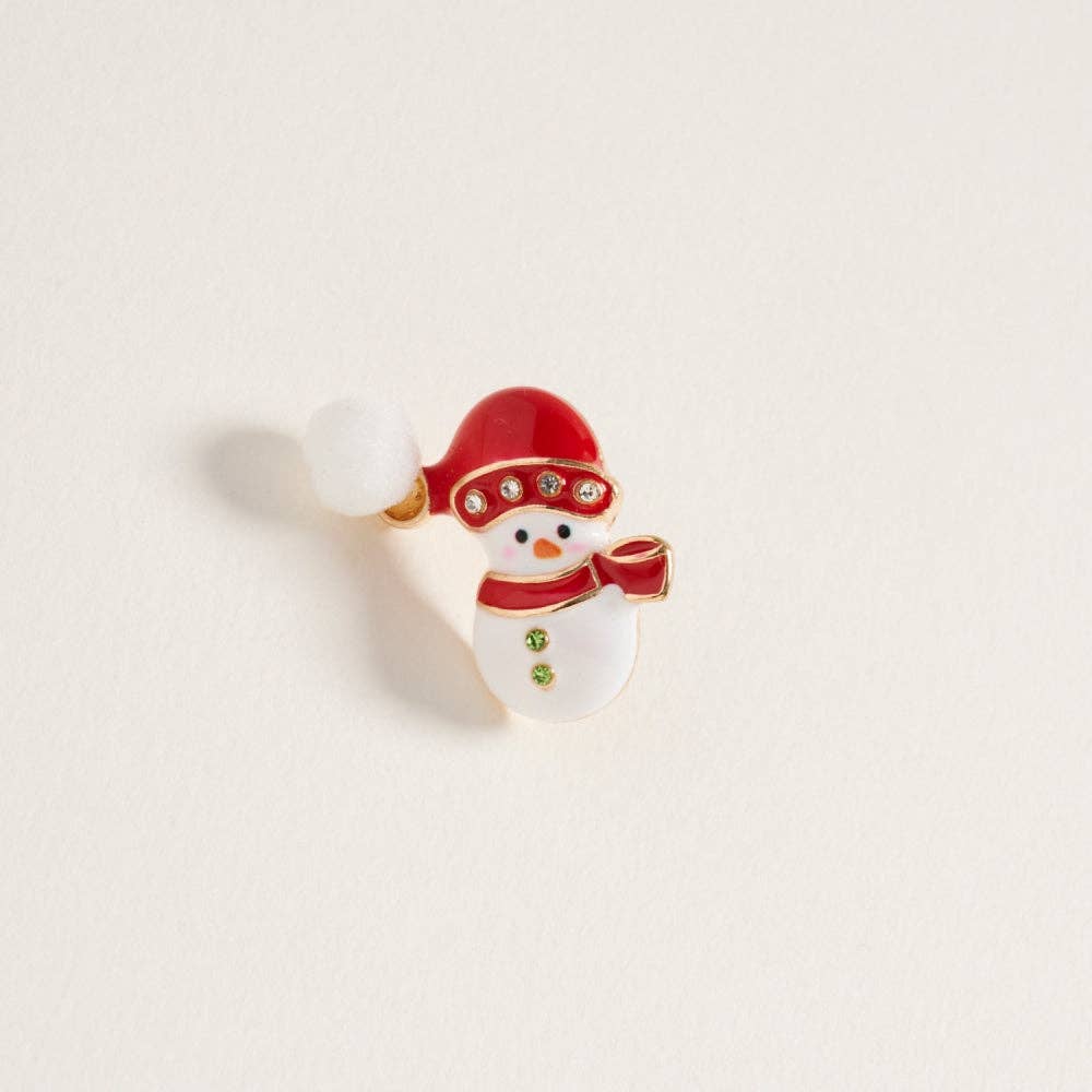 Designature New York – wholesale Solitärörhängen – Jul Snögubbe Pompom Strass Örhängen9