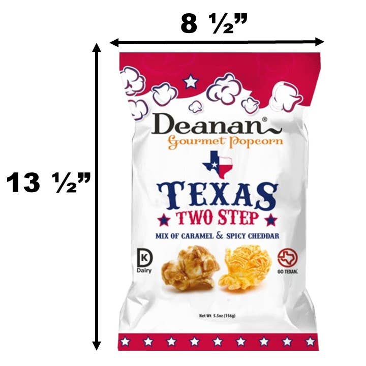 Deanan Gourmet Popcorn - Vente Pop-corn - Popcorn Texas Two Step - 15 unités Taille à partager2