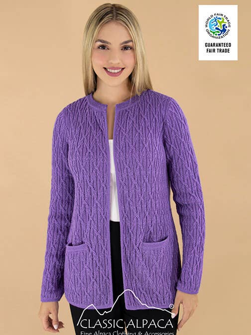 Hilary Alpaca Cardigan for wholesale by Classic Alpaca