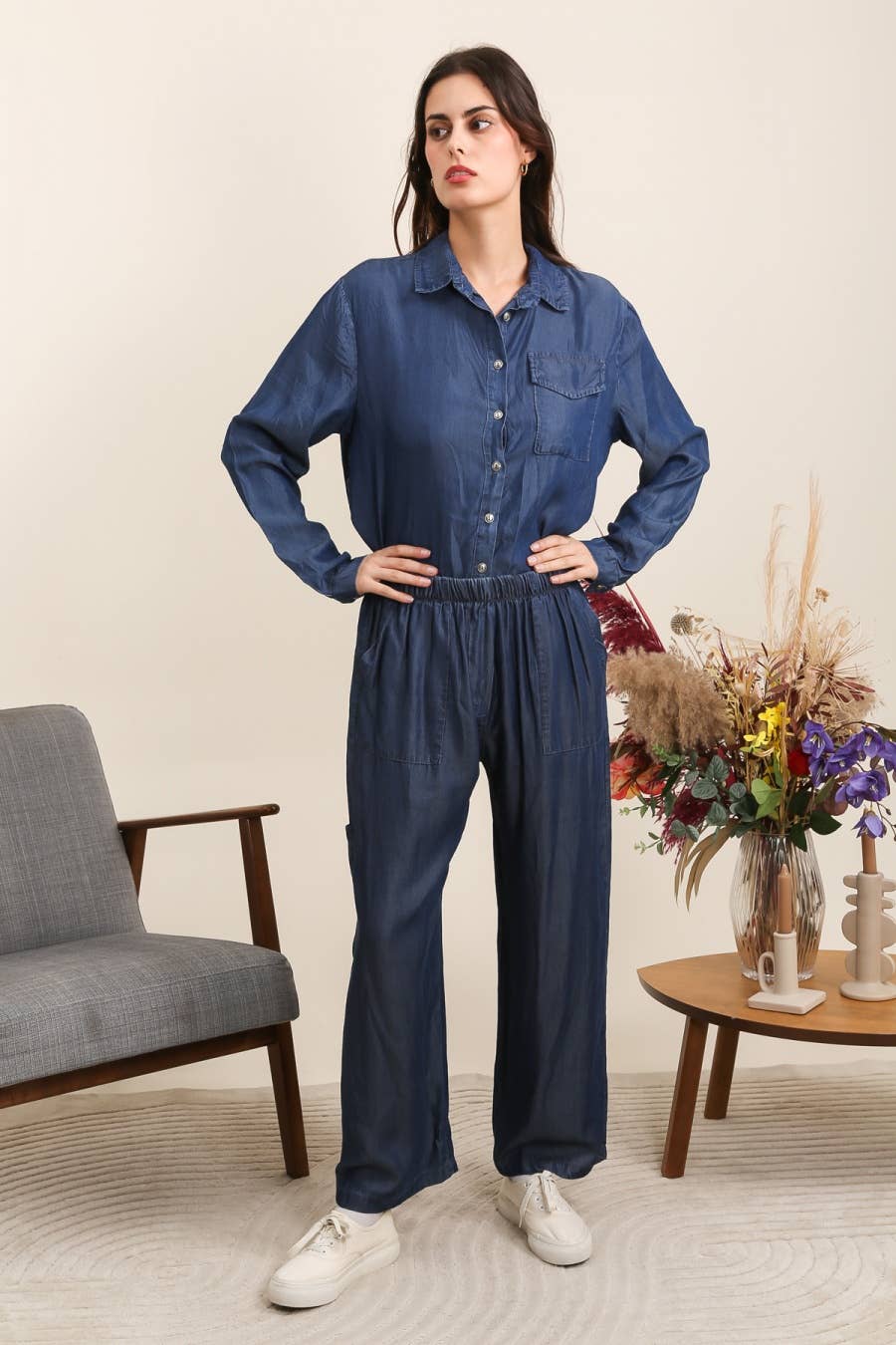 la maison des fibres naturelles – wholesale Pants – Women's – Fluid pants with multiple pockets 30100 100% tencel5