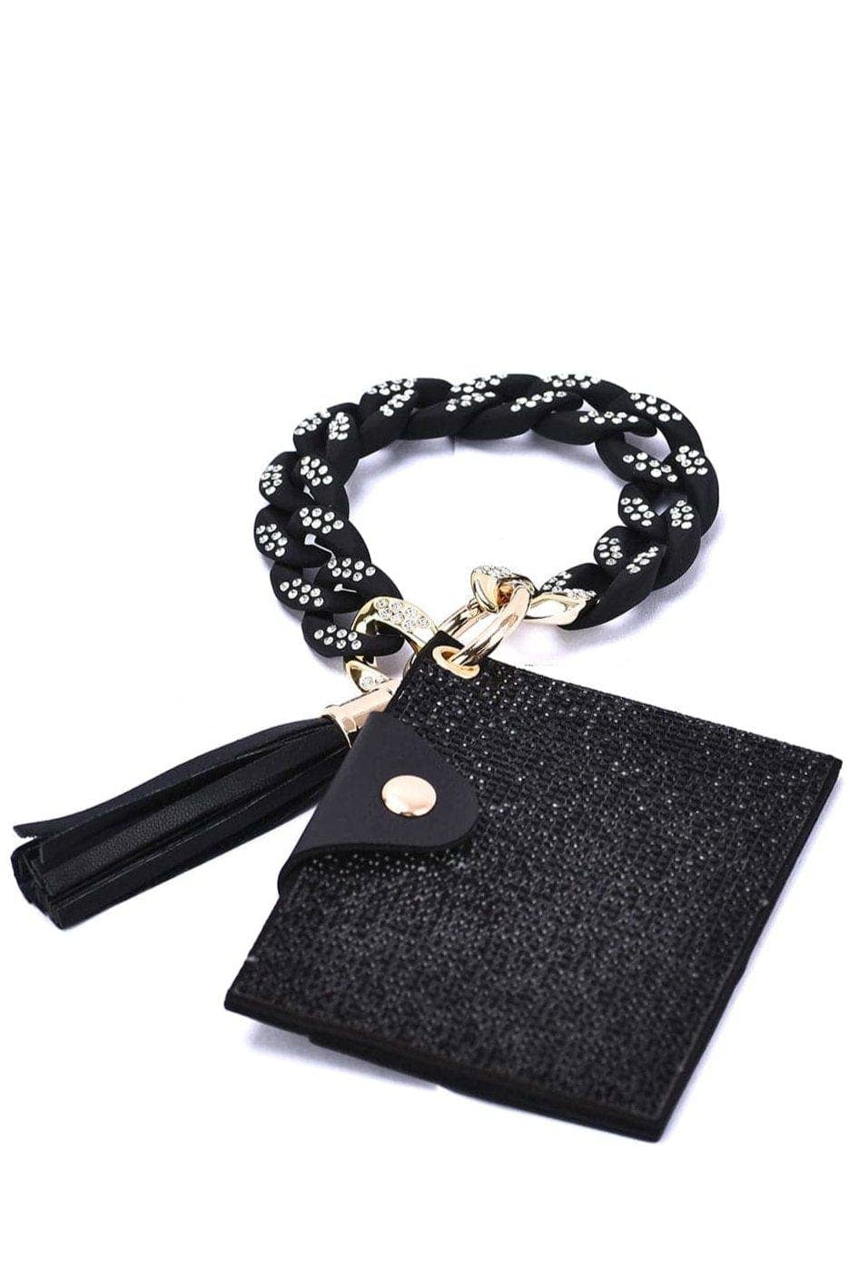 MiMi Wholesale - Wholesale Wallet - Women's - Rhinestone Keychain Bracelet Wallet with Chain Bangle2