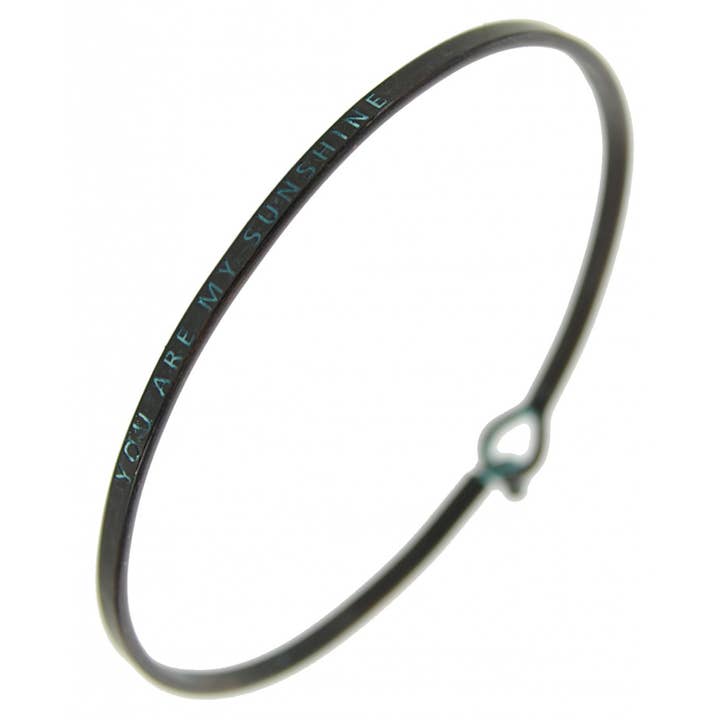 0011 PREMIERE - Wholesale Bangle Bracelet - FR2075 YOU ARE MY SUNSHINE_3mm Inspired Bangle