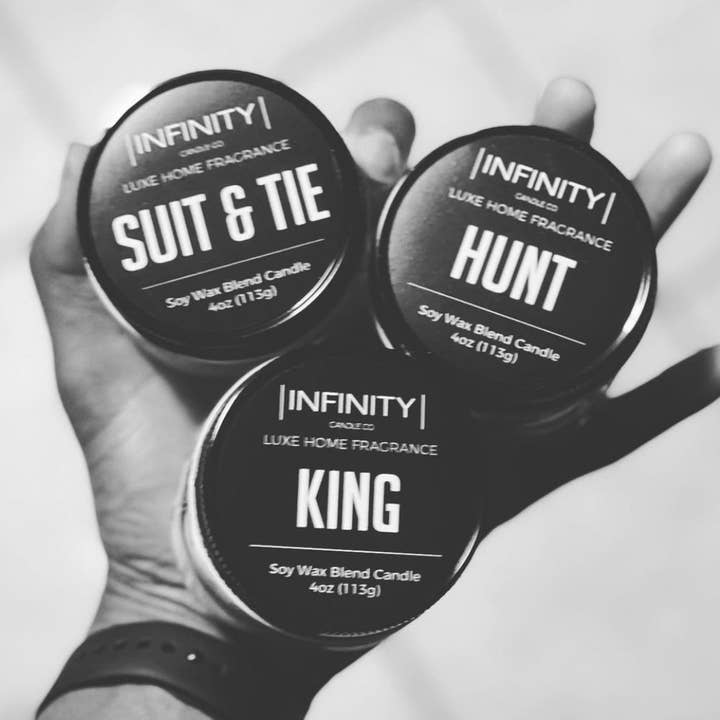 Gentry Gents Collection 3pc Mini Candle Flight for wholesale by Infinity Candle Co