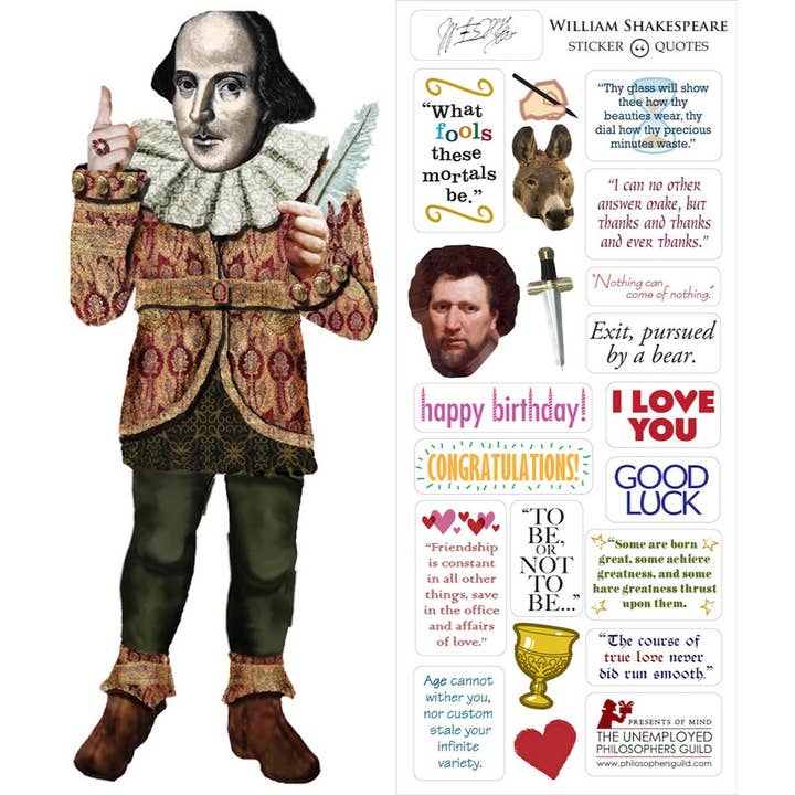 Unemployed Philosophers Guild - Wholesale Everyday Greeting Card - William Shakespeare Card