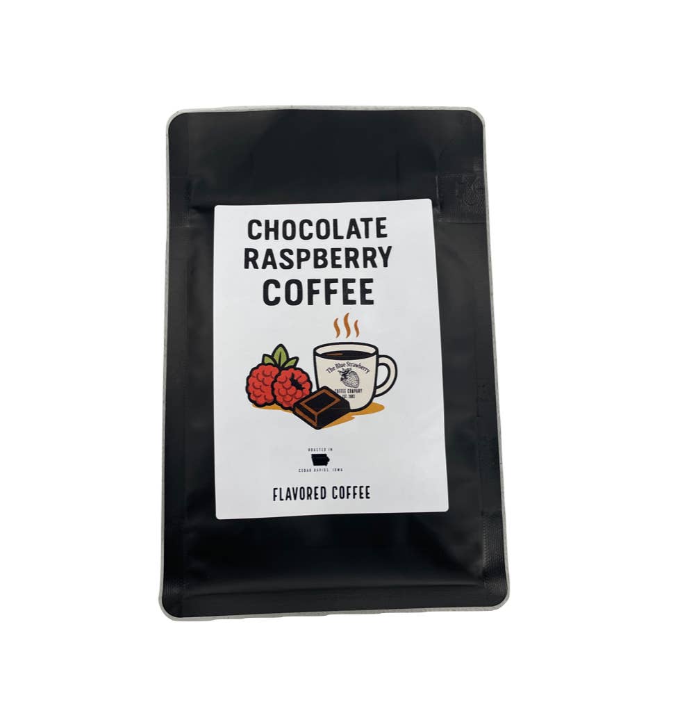 The Blue Strawberry Coffee Co – Engroshandel Malet kaffe – Chokolade hindbær (aromatiseret kaffe)1