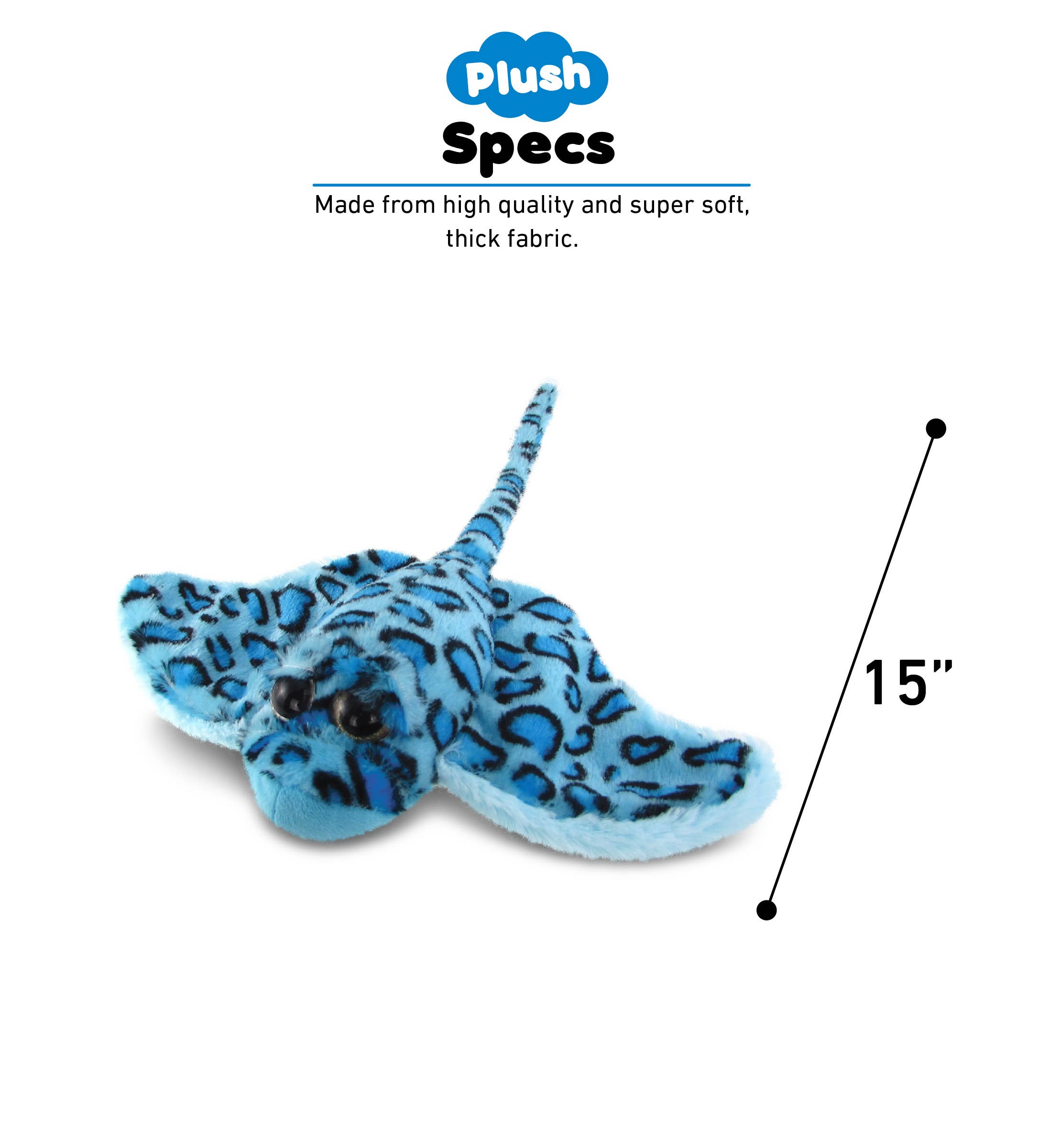 Cota Global - Wholesale Stuffed/Plush Toy - Kids & Baby - Super-Soft Plush - Blue Sting Ray2