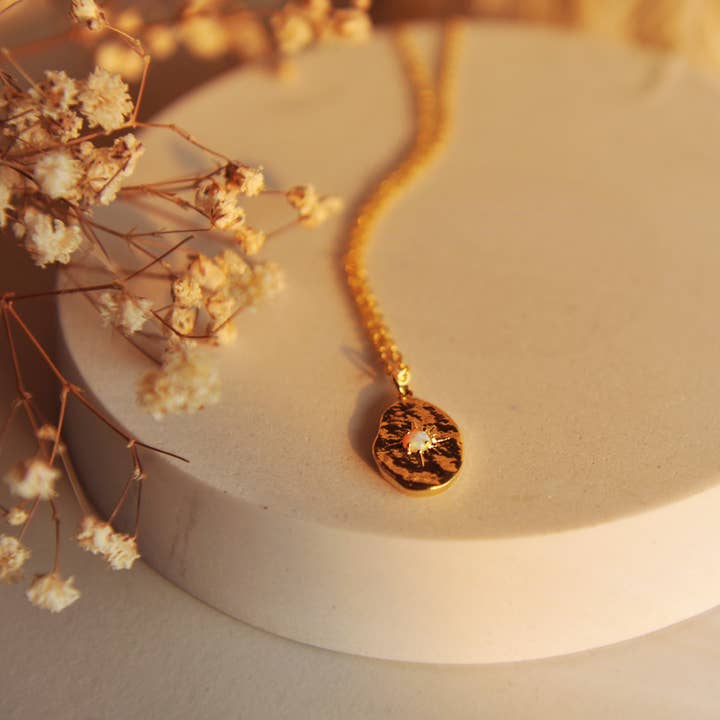 Oh So Lovely - Vente Colliers à pendentif - Collier étoile vintage Nova en opale9