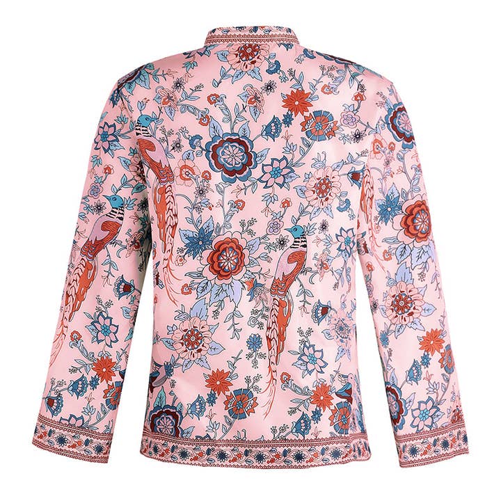 Rosa Clothing - Vente Chemisier – femme - Blouse ample à manches longues à imprimé bohème16