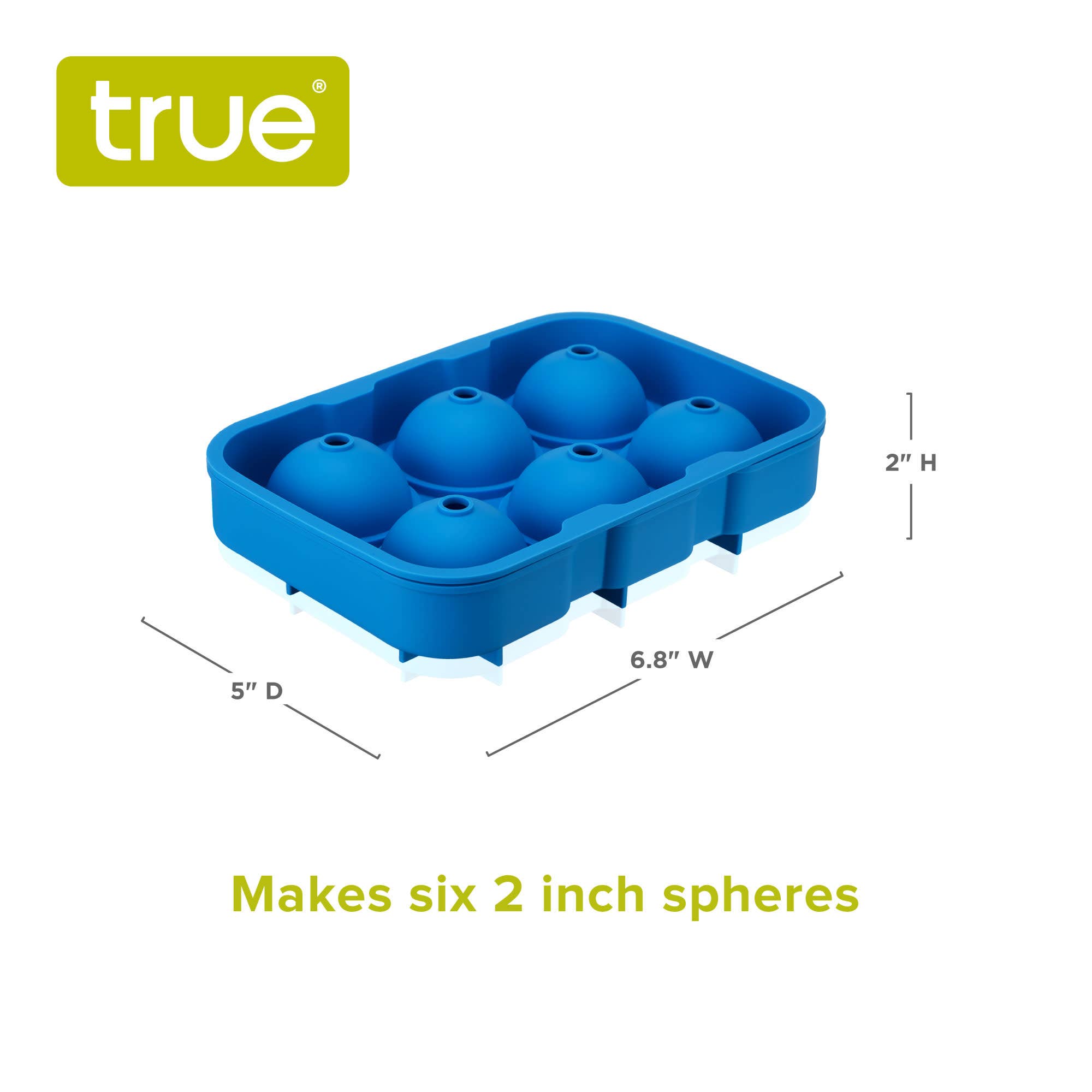 TRUE - Vente Bacs/moules à glaçons - Moule à sphères de glace en silicone de 2 pouces5