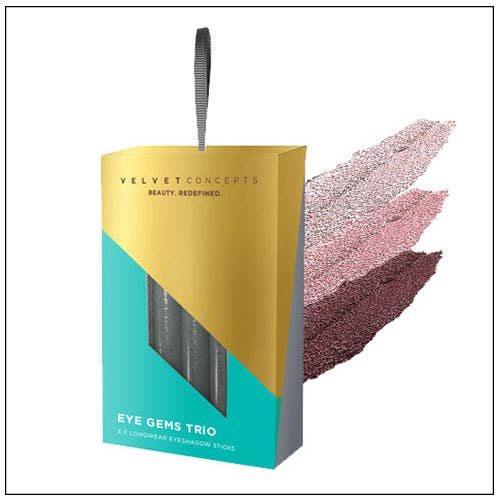 Trio de gemmes oculaires Rose Romance pour la vente par Velvet Concepts