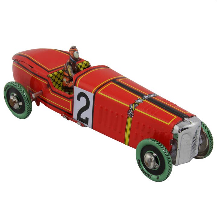 Tribal Trade GmbH - Wholesale Classic Toy - Kids - Vintage racing car No. 2 tin toy