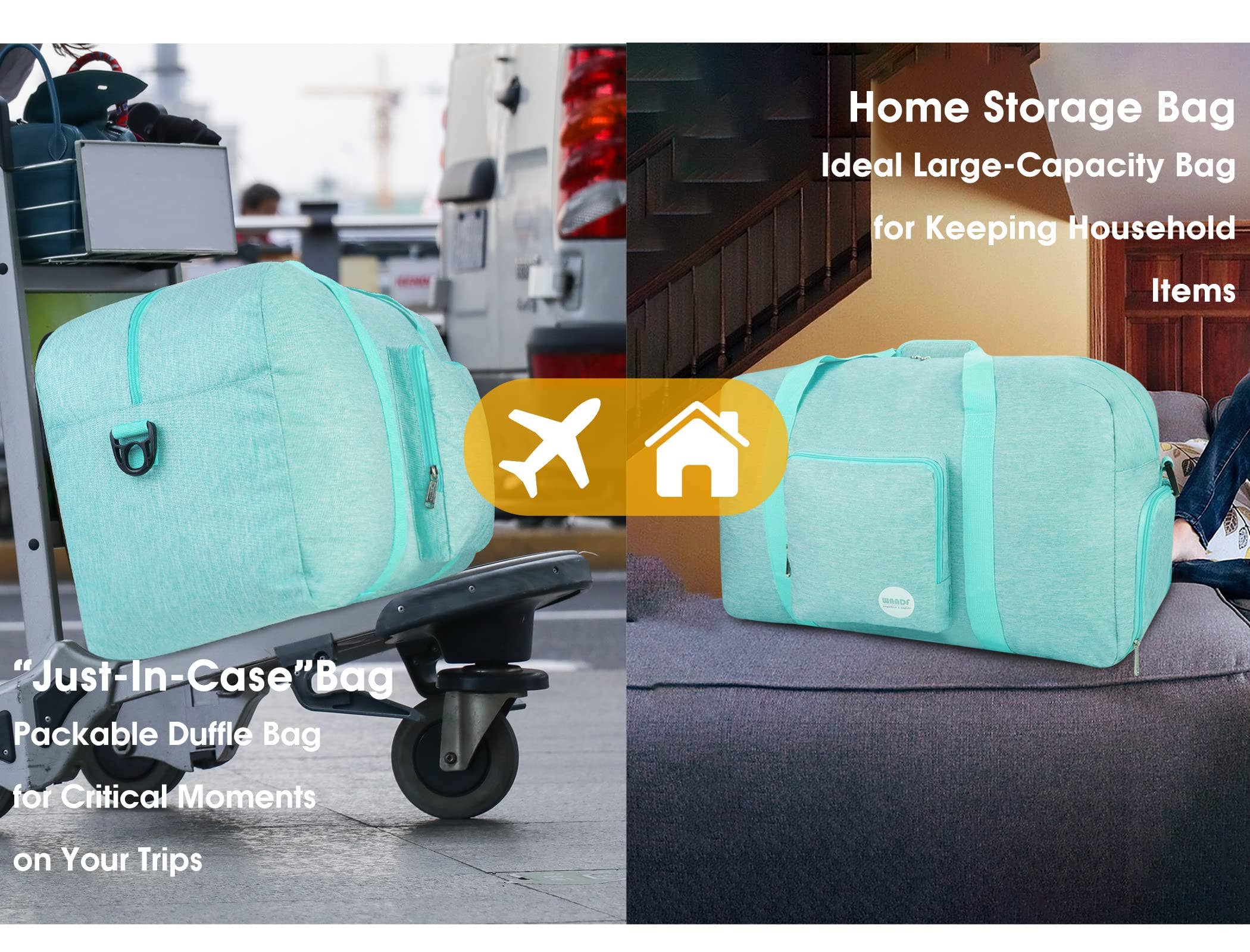 wandf - Wholesale Weekender bag – Unisex - Foldable Large Bulk Duffle Bag 24" With Shoe Compartment23