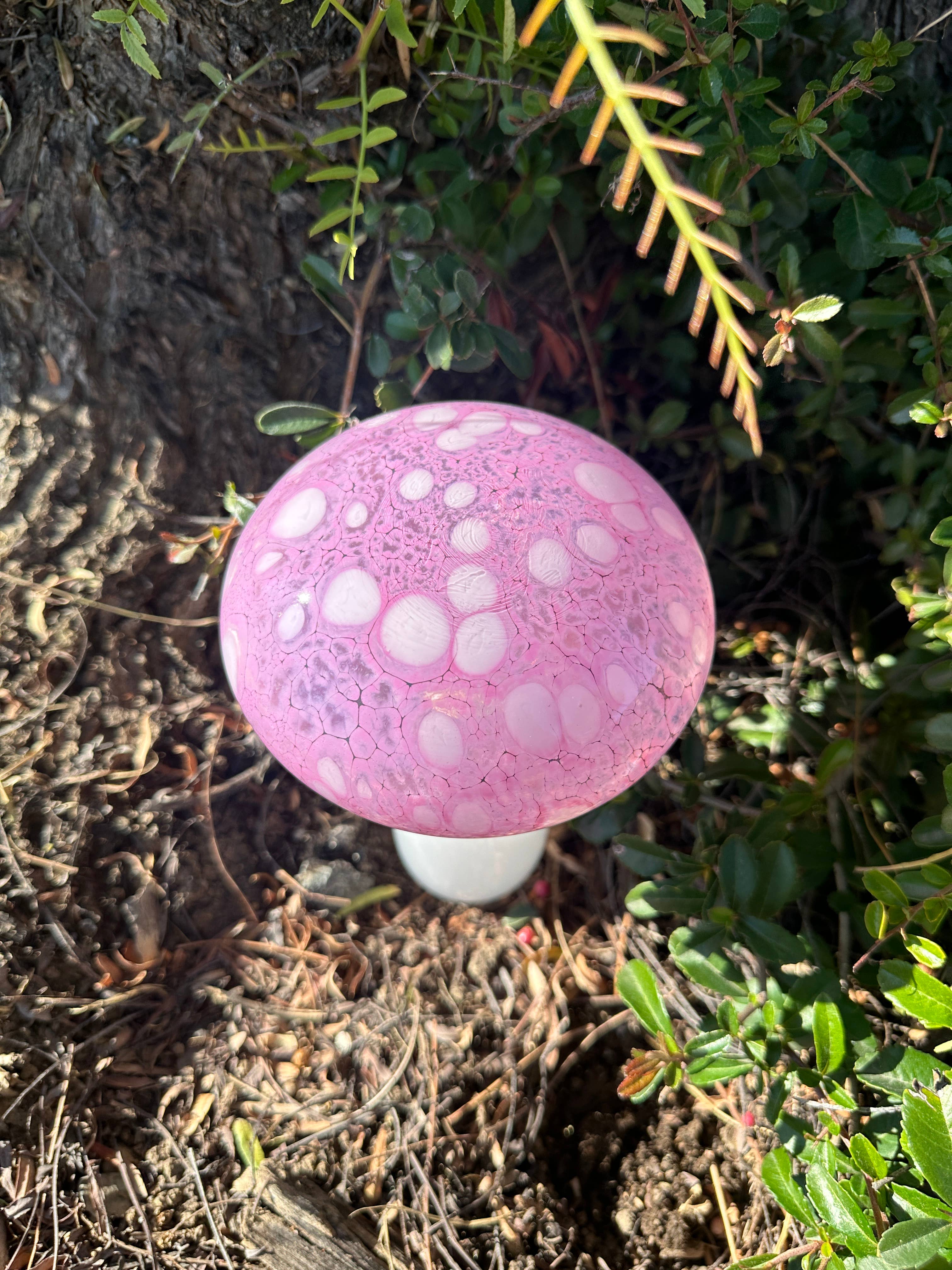 ApricotMint - Wholesale Garden Gnome - 8" Art Glass White button Mushroom (Copy) (Copy)6