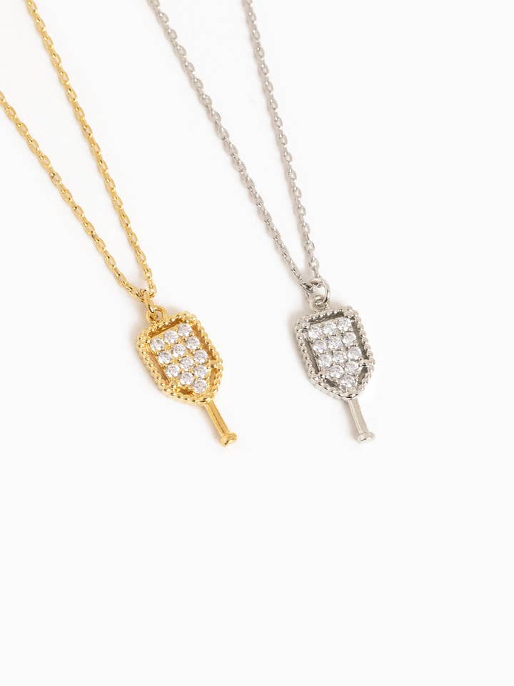 Collier à pendentif CZ Pave Pickleball pour la vente par Sessori