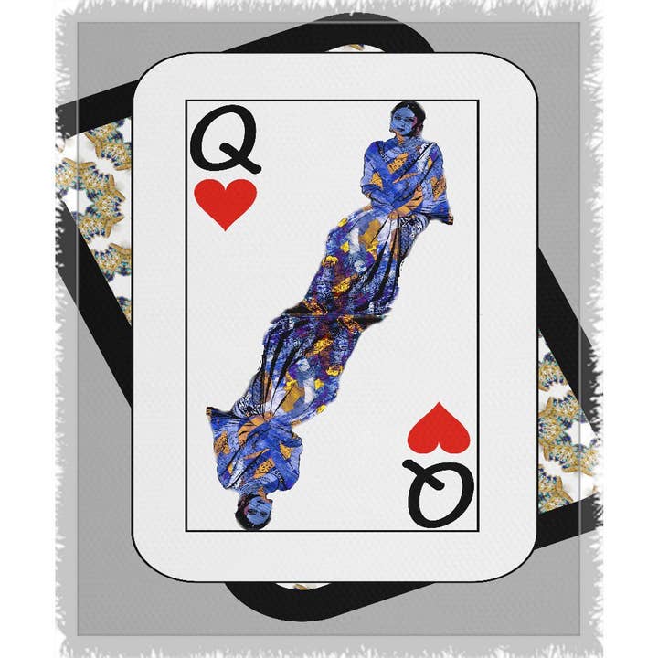 Spil din hånd... Queen Heart No. 3 Vævet Blanket for engroshandel hos 3 Piece Urban Artisan