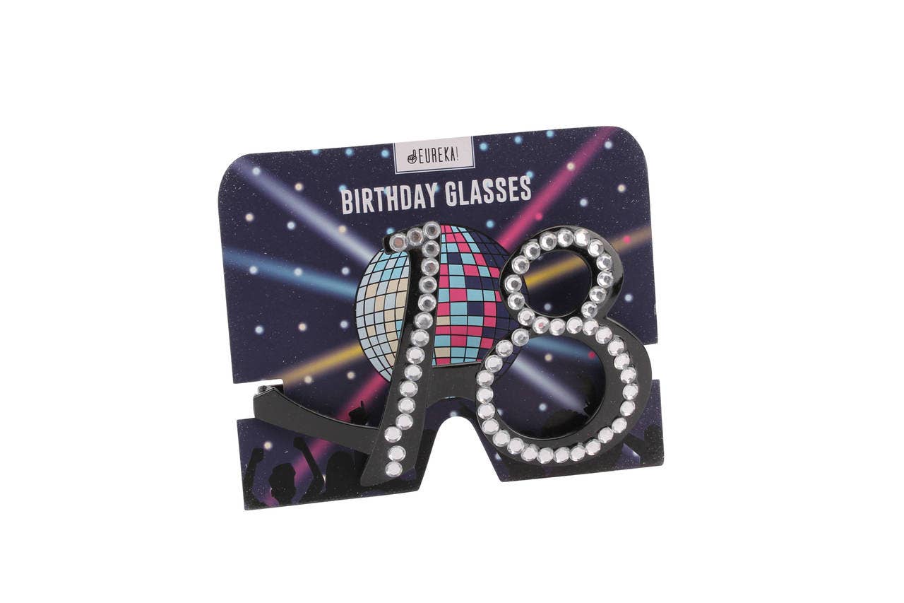 CGB Giftware – wholesale Party gift – Black Clear Crystal '18th' Birthday glasses0