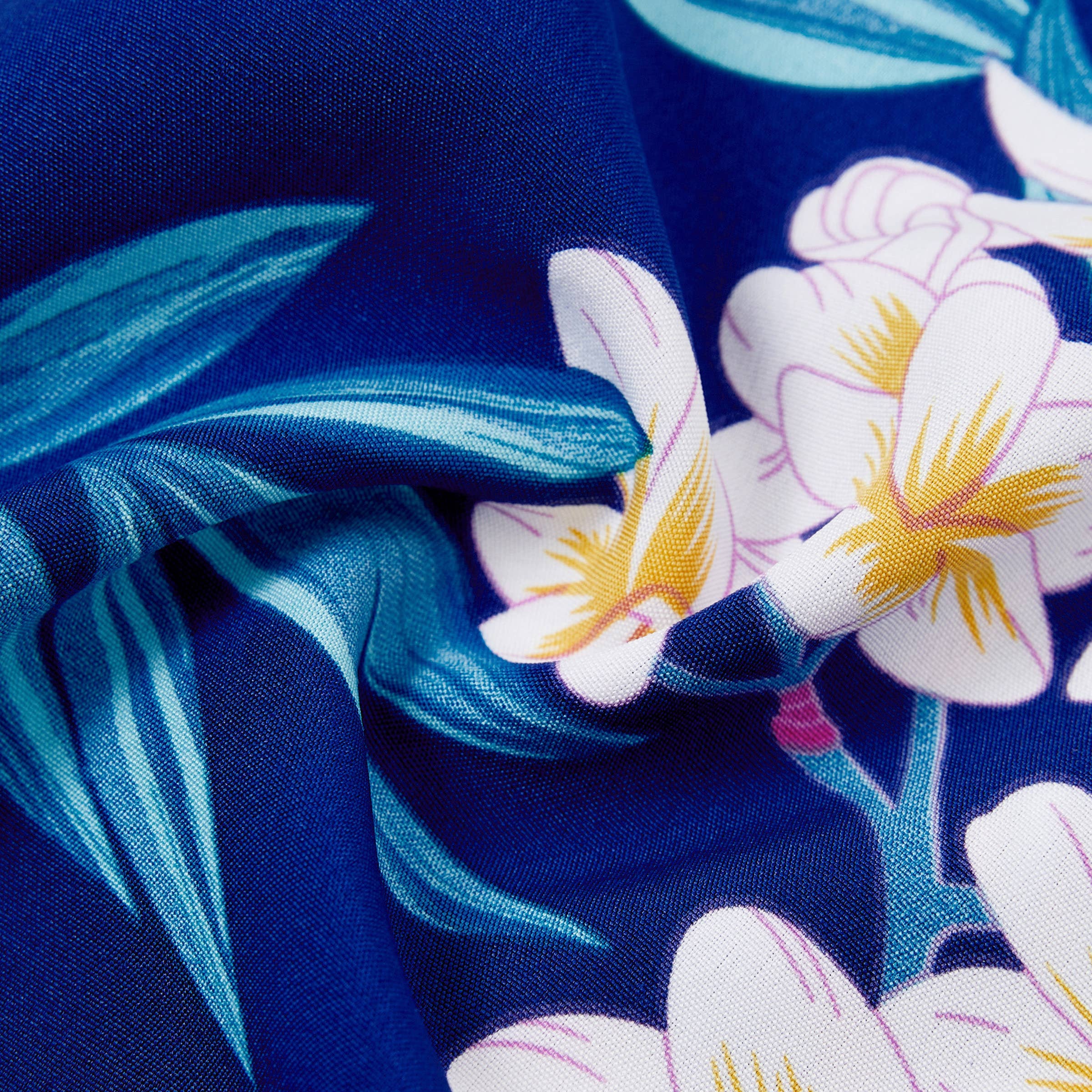 Blu profondo Abito o Set di Camicia e Pantaloncini Tropicale Hawaiano per Famiglia in vendita all'ingrosso su Faire25