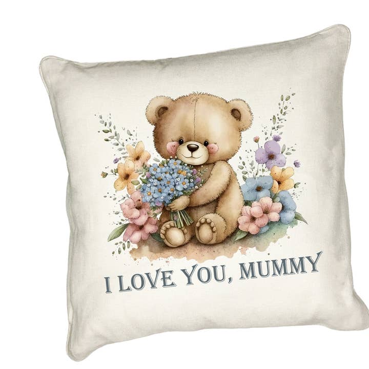 Cuscino Orsetto per la Festa della Mamma "Ti voglio bene Mamma" per la vendita all'ingrosso da parte di Noble & Page
