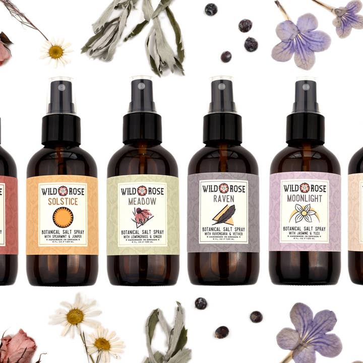 Wild Rose Herbs - Wholesale Hair Spray - Flora - Botanical Salt Spray 1oz // 30ml 6
