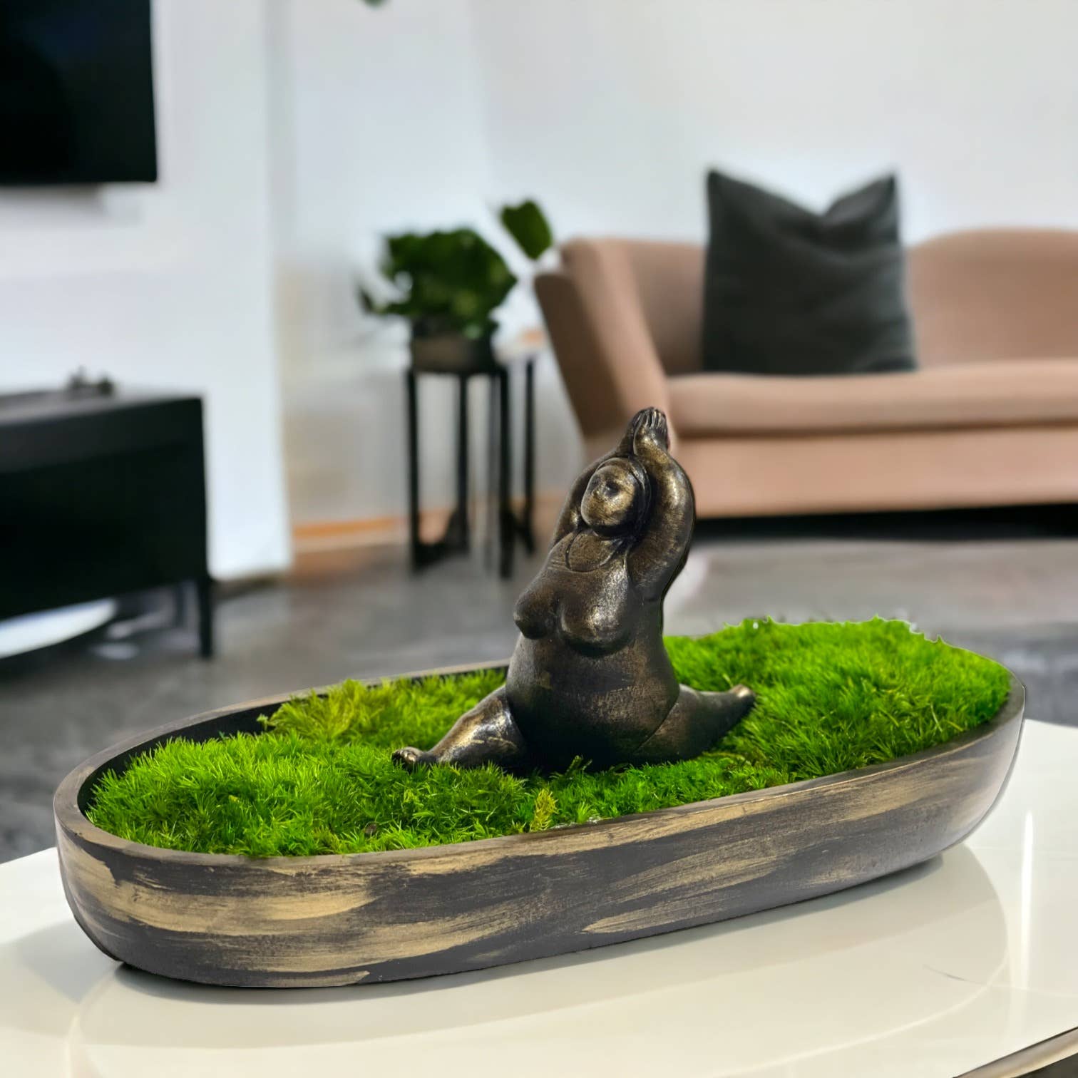 Planters Made in the USA - Wholesale Decorative Tabletop Object - Moss Table Centerpiece Decor Preserved Plant, Forever Green11