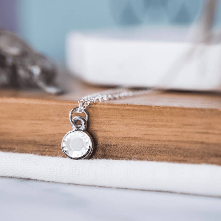 Geboortesteen halsketting april voor wholesale door About.me Jewellery