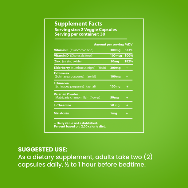 Natuvitz - Venta al por mayor Suplementos/vitaminas para beber - Suplemento dietético de melatonina Zen Rest, complejo para ayudar a dormir con1