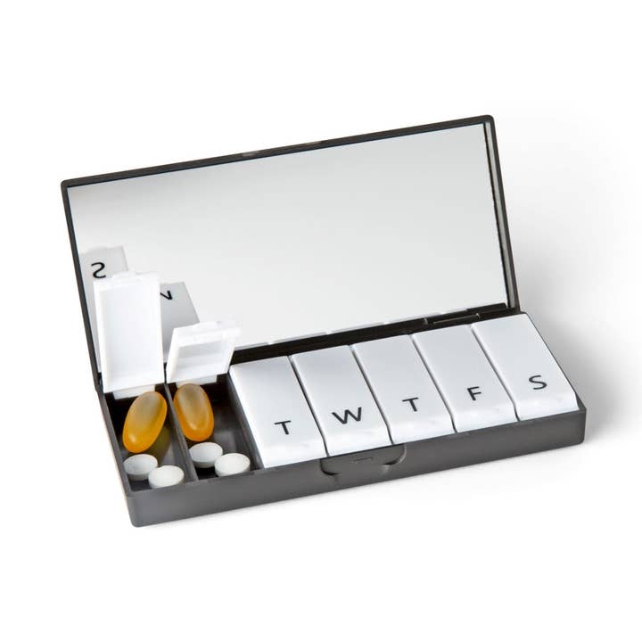 Classic Black Pill Box for wholesale by Port and Polish