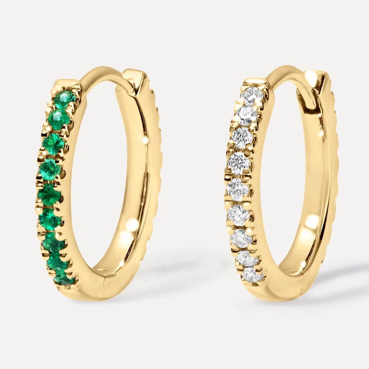 Vändbara Huggies med Diamanter & Ädelstenar för wholesale av Kelly Bello Design