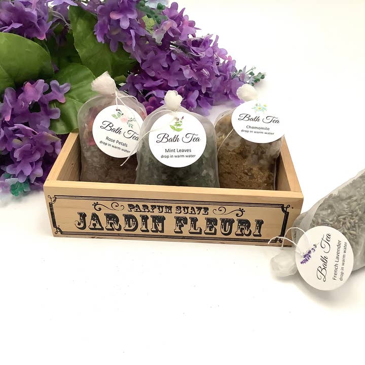 All Little Cute Things - Wholesale Bath Soak/Milk - Bath Tea Bags, Rose Petals and Sea Salts Spa Soak