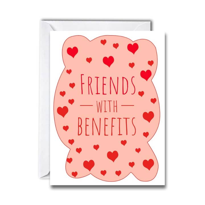 Friends With Benefits Greeting Card for wholesale by Carla Sue Greeting Cards