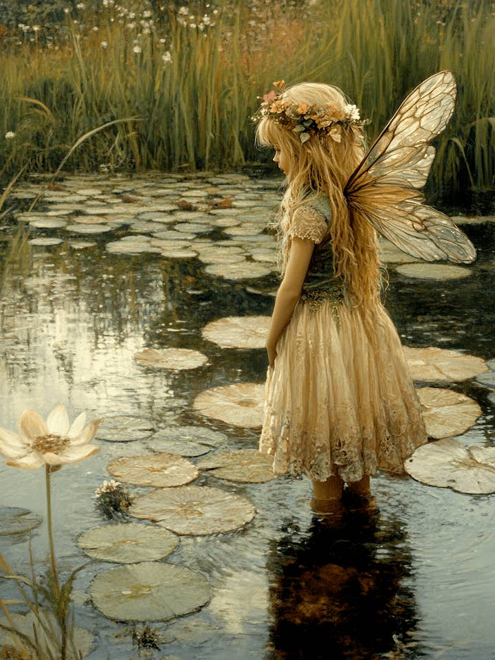 Lily the Fairy - Fairies Wall Art Prints – 8″x10″ Artwork for 11″x14″ Frame for wholesale by Mowbi