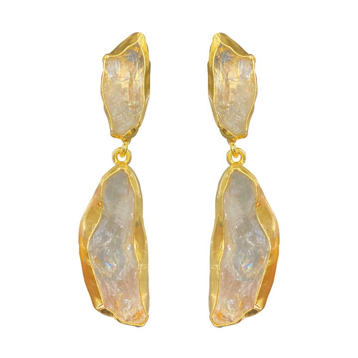 Pendientes druzy esculpidos para venta al por mayor de Meshca