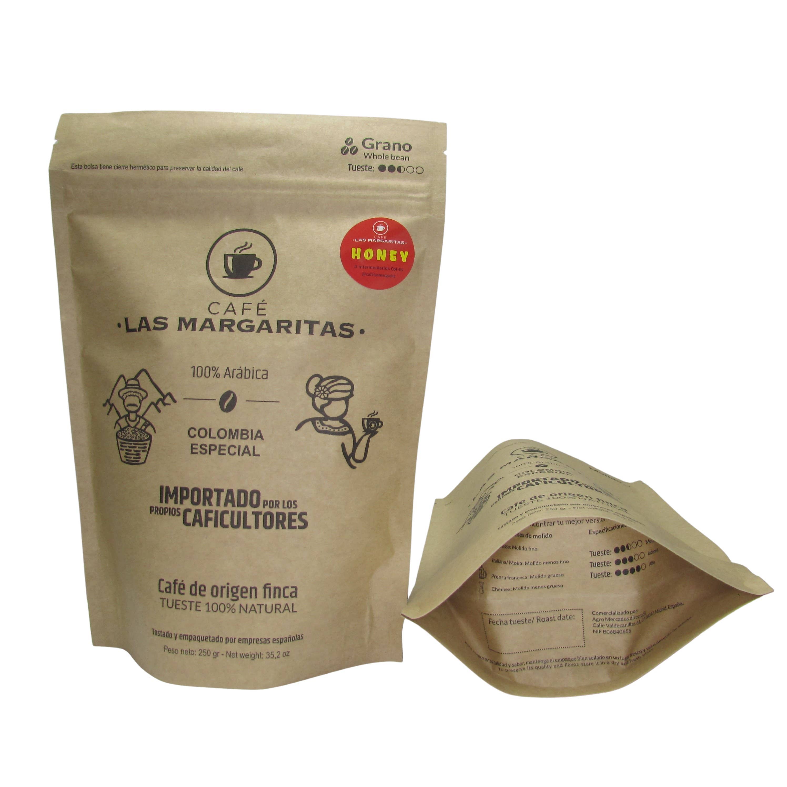 Café Las Margaritas - Wholesale Coffee Beans - Specialty Coffee 4x250g Honey & 4x250g Natural GRAIN2