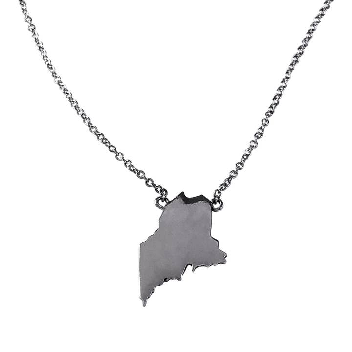 “Destination Maine” Sterling Silver Necklace for wholesale by The East Wind Silver Co. ltd.