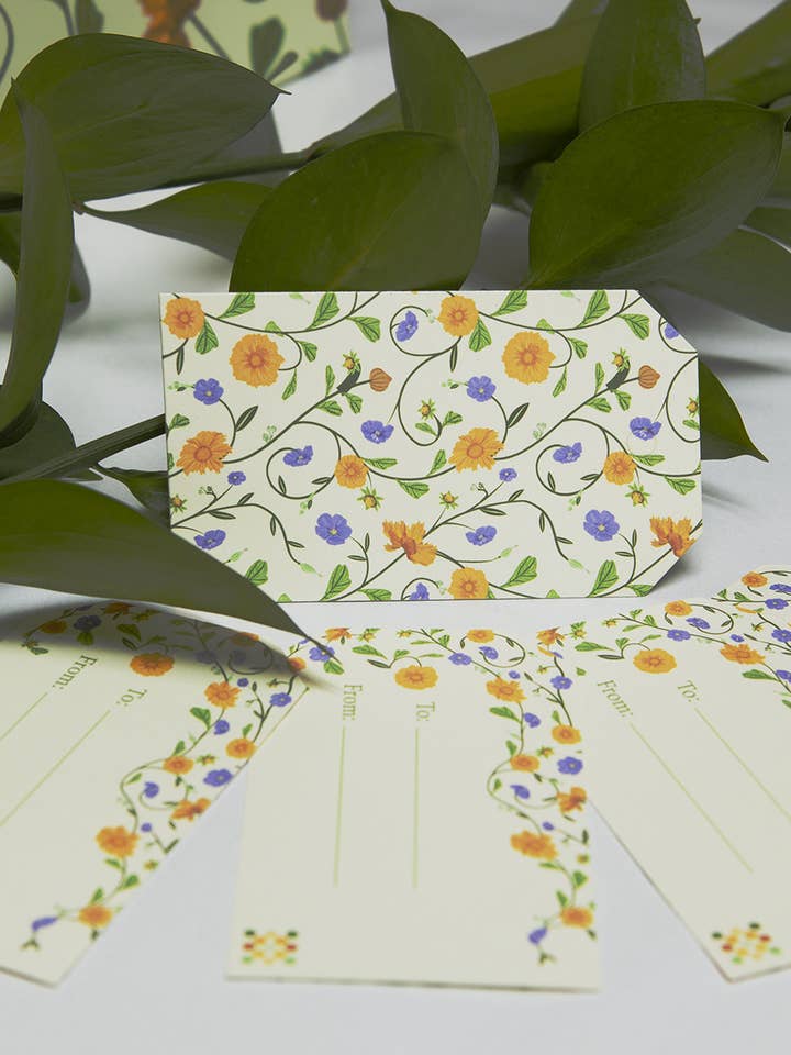 Etiqueta de Regalo Floral Ventosa para venta al por mayor de Career 5 Design