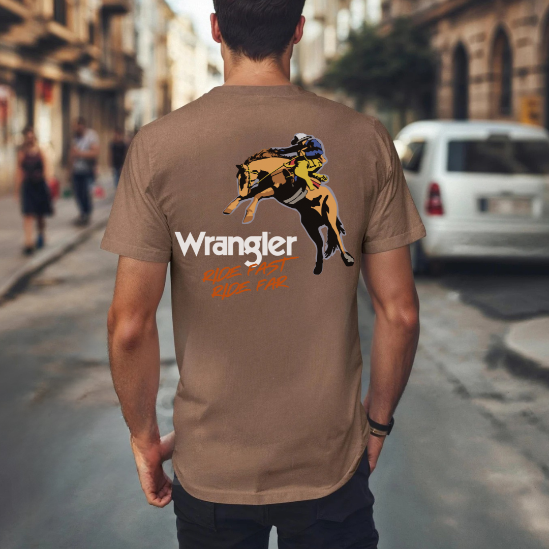 Clover + Cotton Co - Wholesale Screen Printed T-Shirt - Men's - Wranglin' Cowboy Tees2