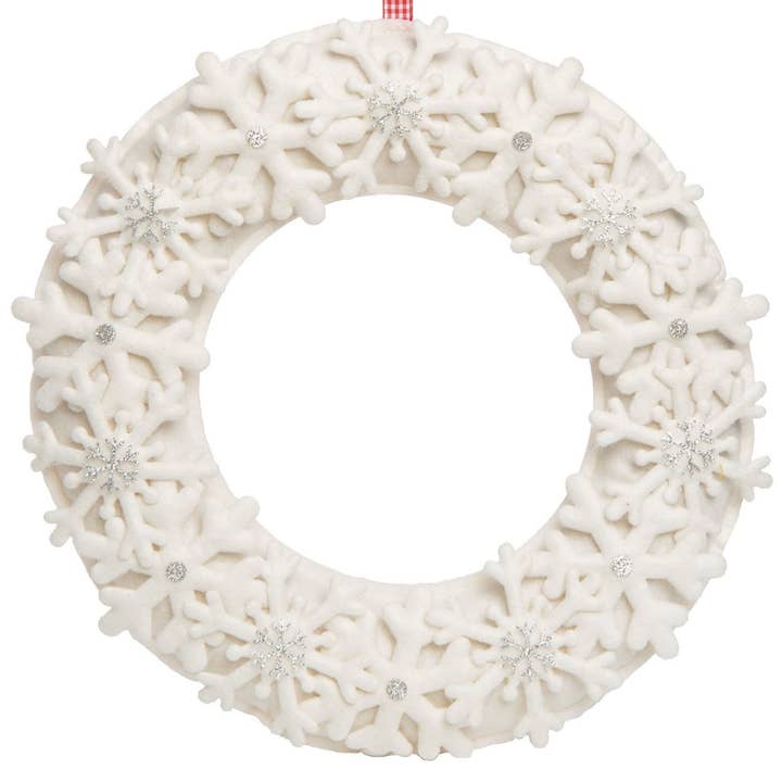 Transpac - Wholesale Wreath - CLOSEOUT Christmas Felt Layered Snowflake Wreath