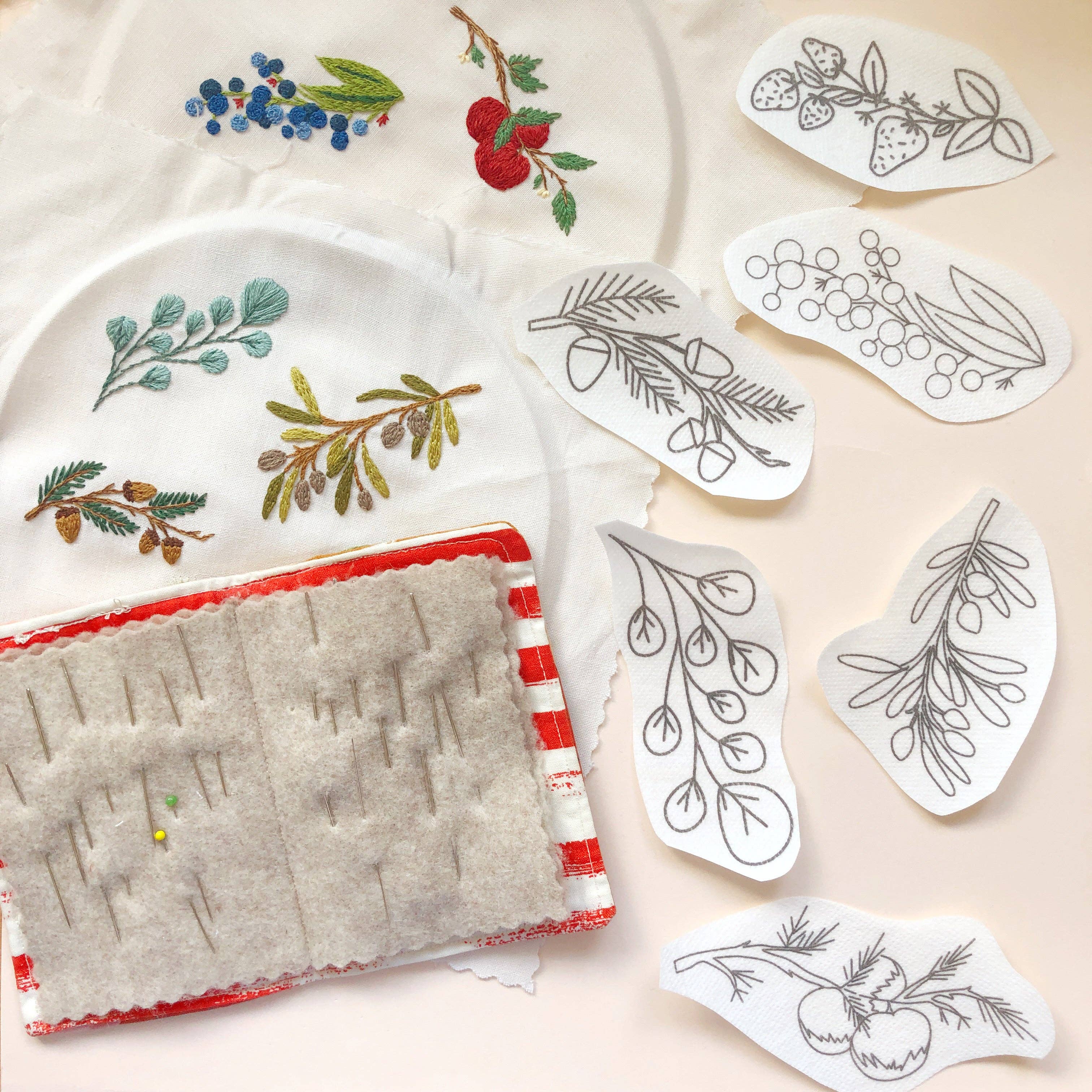 MCreativeJ – wholesale Embroidery/cross-stitch supplies – Botanical Branches Embroidery Patterns - Stick and Stitch Fruit and Plant Embroidery2