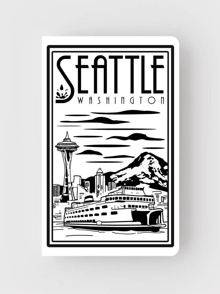 Seattle Lino- Ferry Letterpress Notebook for wholesale by Pike Street Press