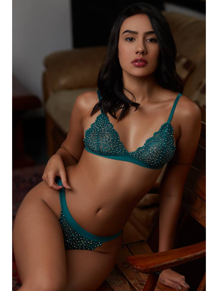 Candyland - Wholesale Lingerie Set - Women's - Crystal Lace Bralette Set7