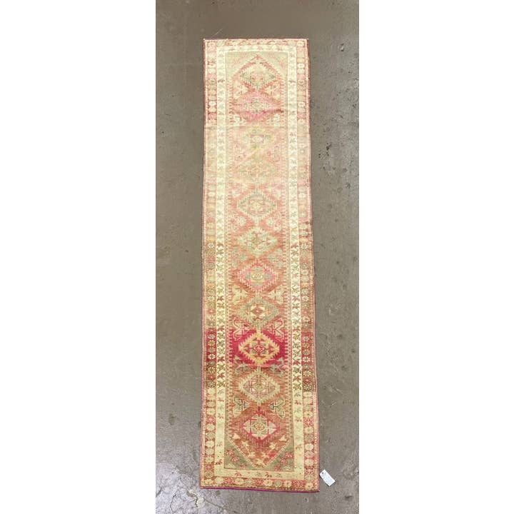 Turkish Herki Rug Runner | 2.7 x 11.6 for wholesale by Vintage Loomz