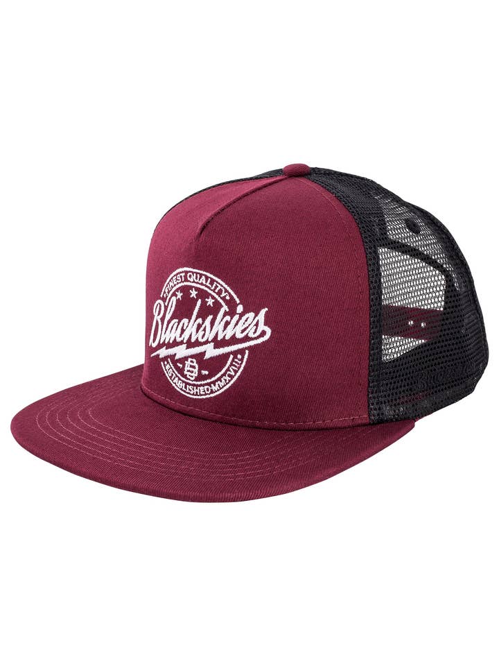 Iconic Trucker Cap - Wine Red-Mesh for wholesale by Blackskies
