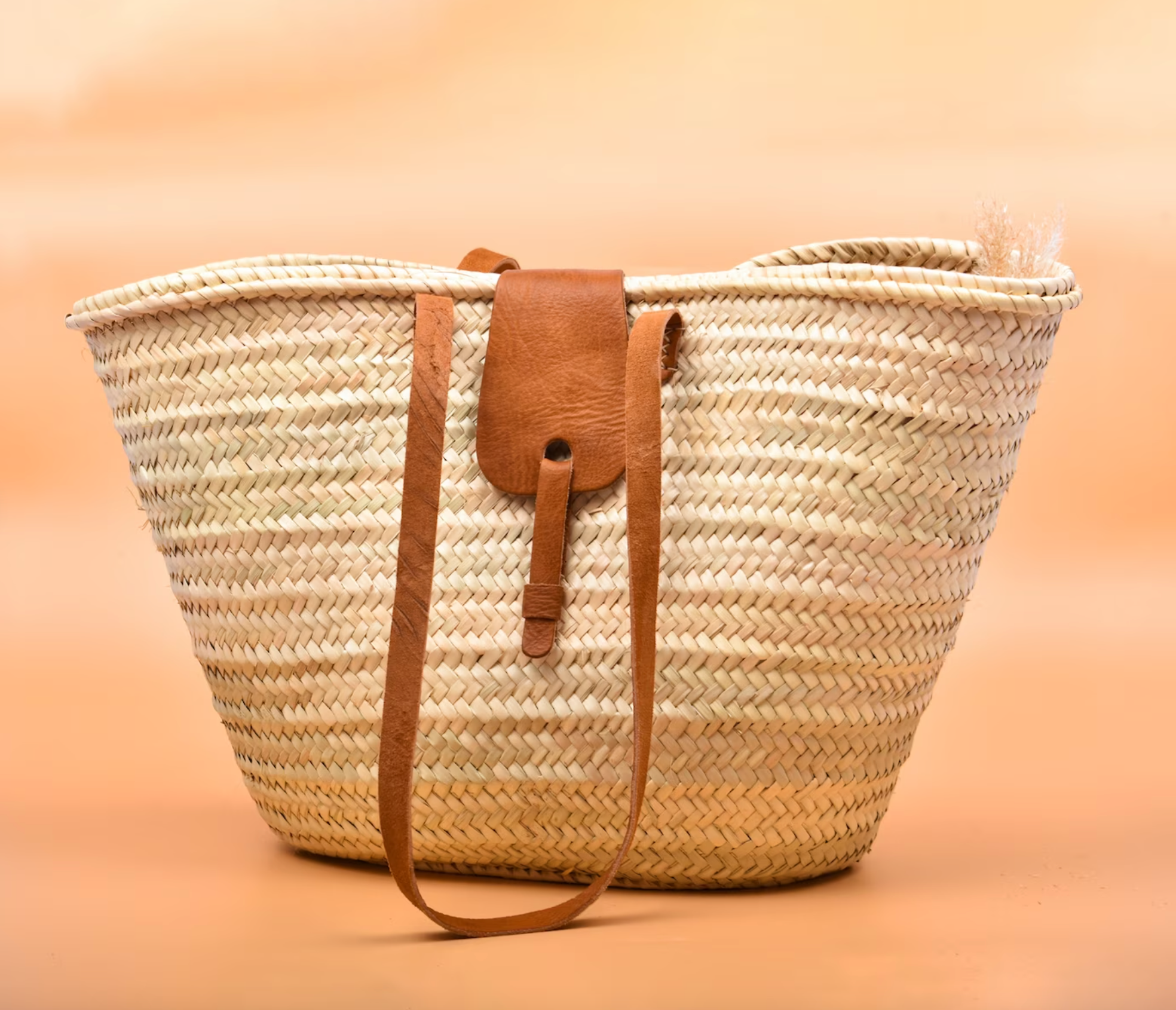 ProHandmadeDesign - Wholesale Beach Bag - FRENCH BASKET straw bag with leather handles beach bag,1