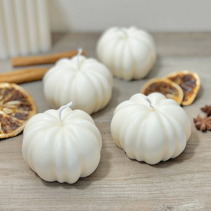 Eli and Things - Wholesale Novelty Candle - White Pumpkin Candle - White Halloween Decoration12