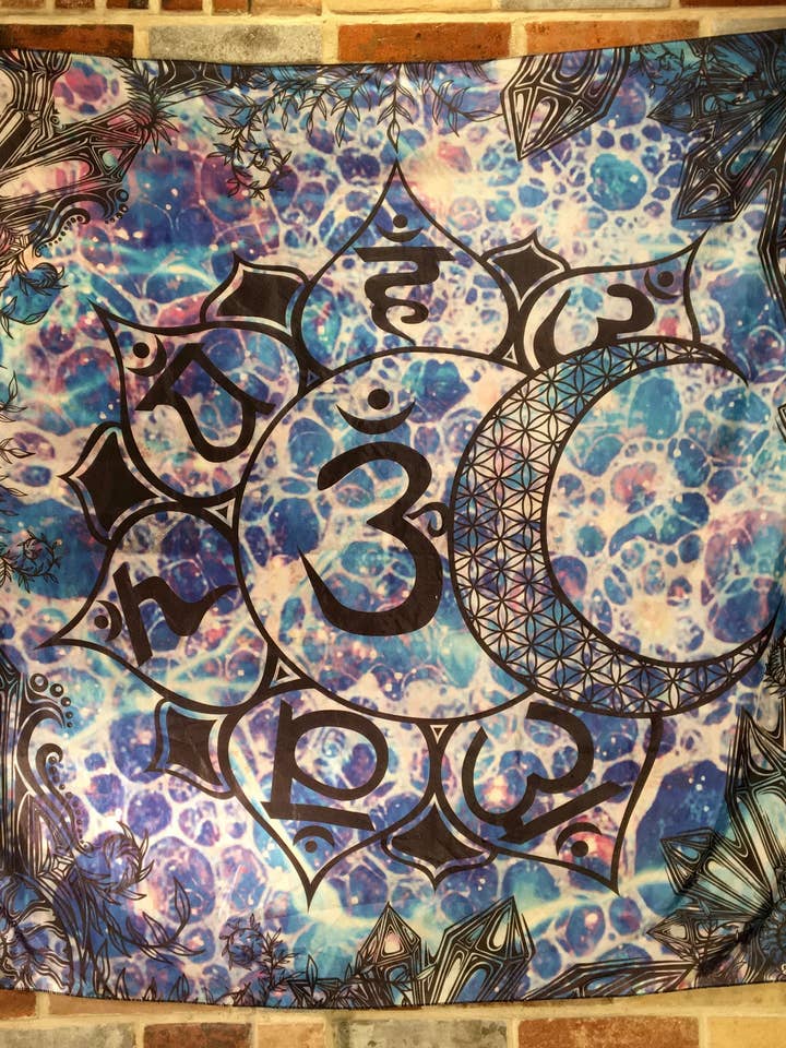 Sun And Moon Lotus Chakras Tapestry for wholesale by Enlighten