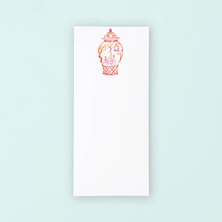 Taylor Paladino - Wholesale Notepad - Orange Mahjong Ginger Jar Listpad