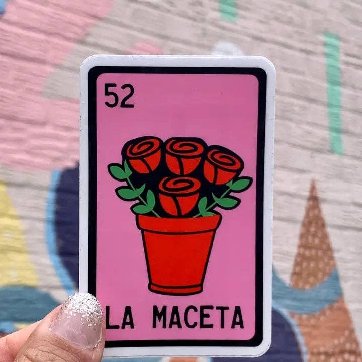 La Maceta Loteria Card Sticker for wholesale by Kalaka Tx