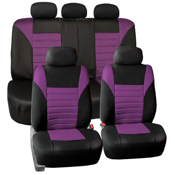 Premium 3D Air Mesh Seat Covers - Full Set Purple for wholesale by FH GROUP