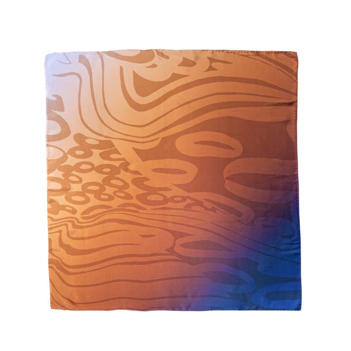 Pashmisy - Wholesale Scarf - Women's - Bronze Animal Print – Italian Silk Square Scarf (90 x 90 cm)3