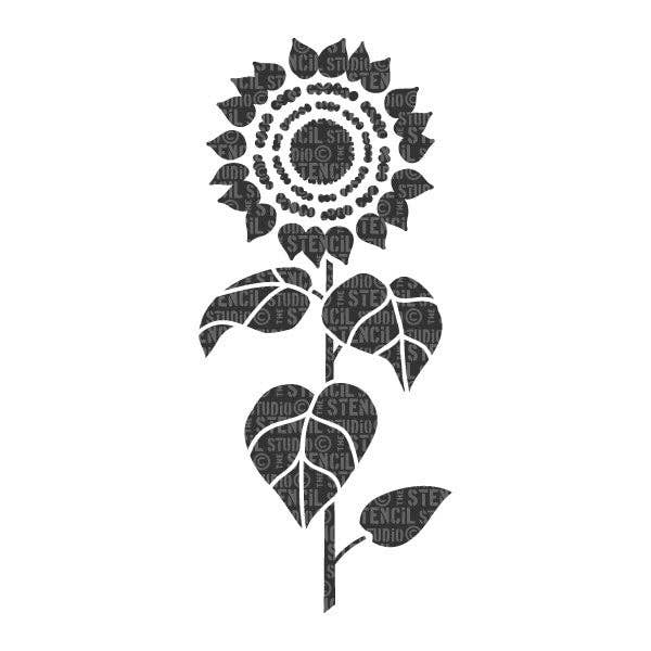 Sunflower Stencil for wholesale by The Stencil Studio